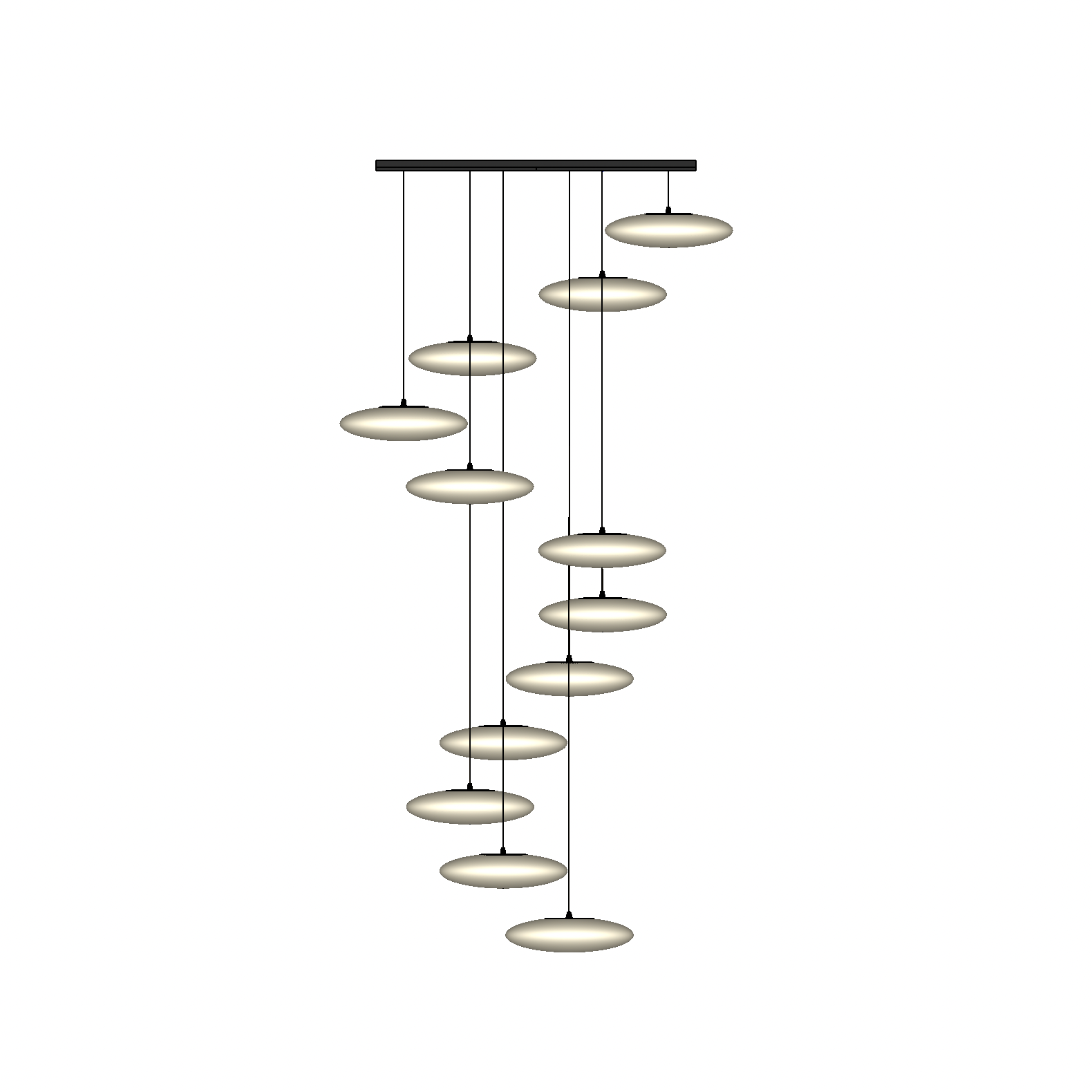 Ethel 12-Drop Square Light