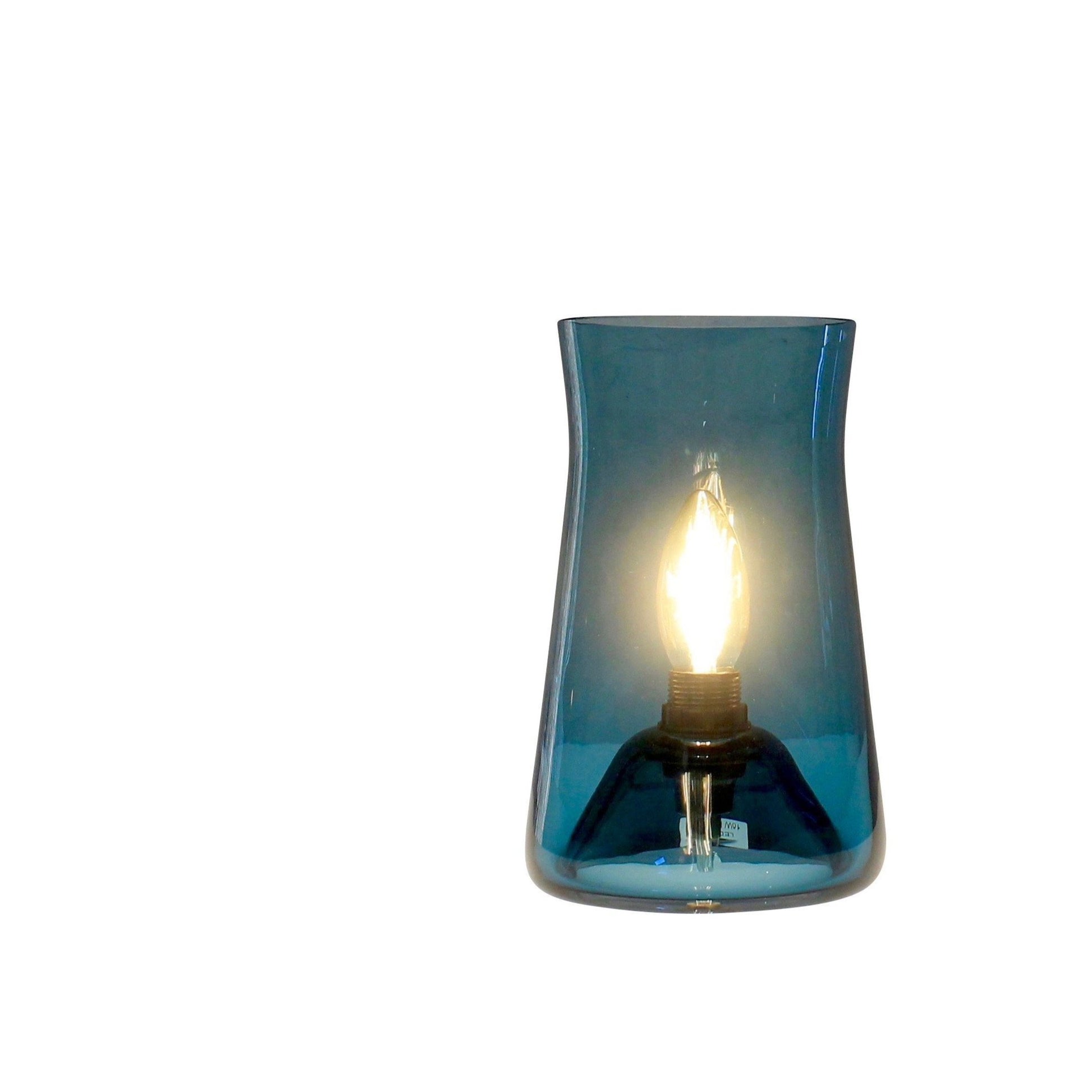Waisted Table Lamp, Teal Blue