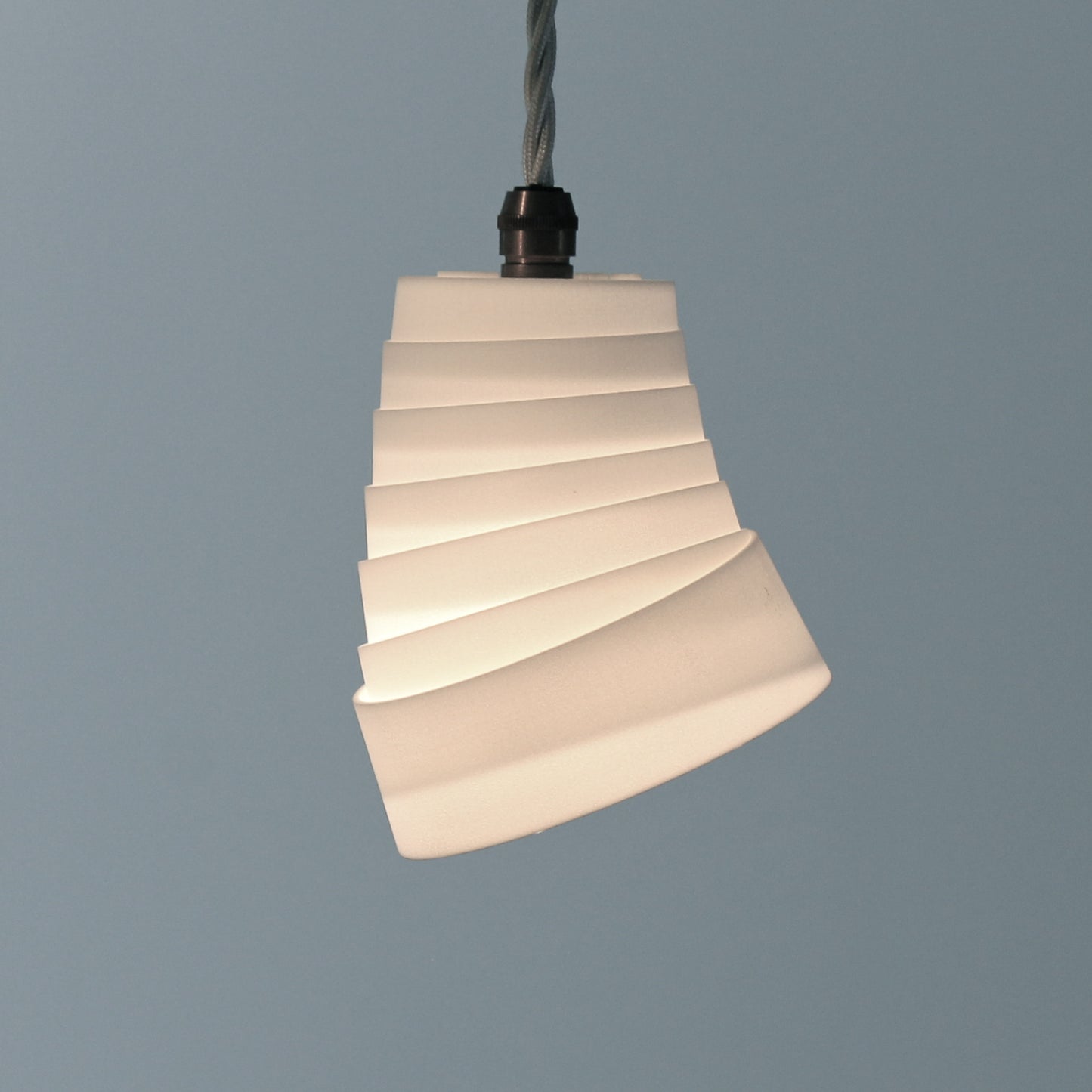 Whip pendant lamp, fine conical rings, lighting, lights, contemporary, white, delicate, interesting, LED, E14, dining, kitchen