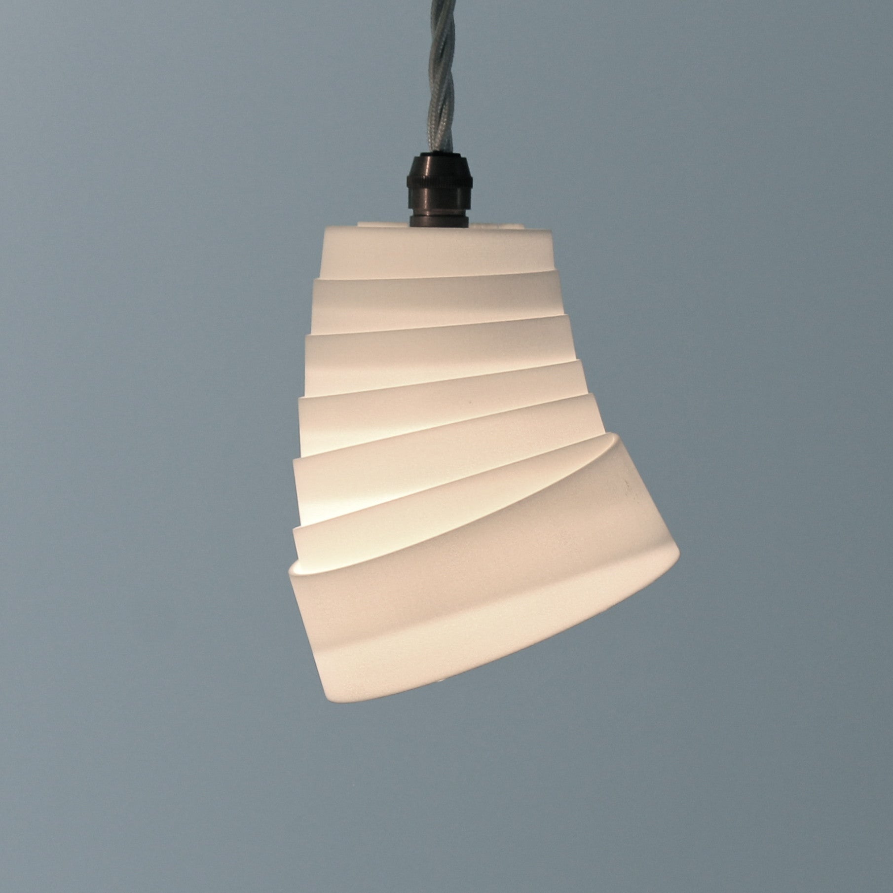Whip pendant lamp, fine conical rings, lighting, lights, contemporary, white, delicate, interesting, LED, E14, dining, kitchen