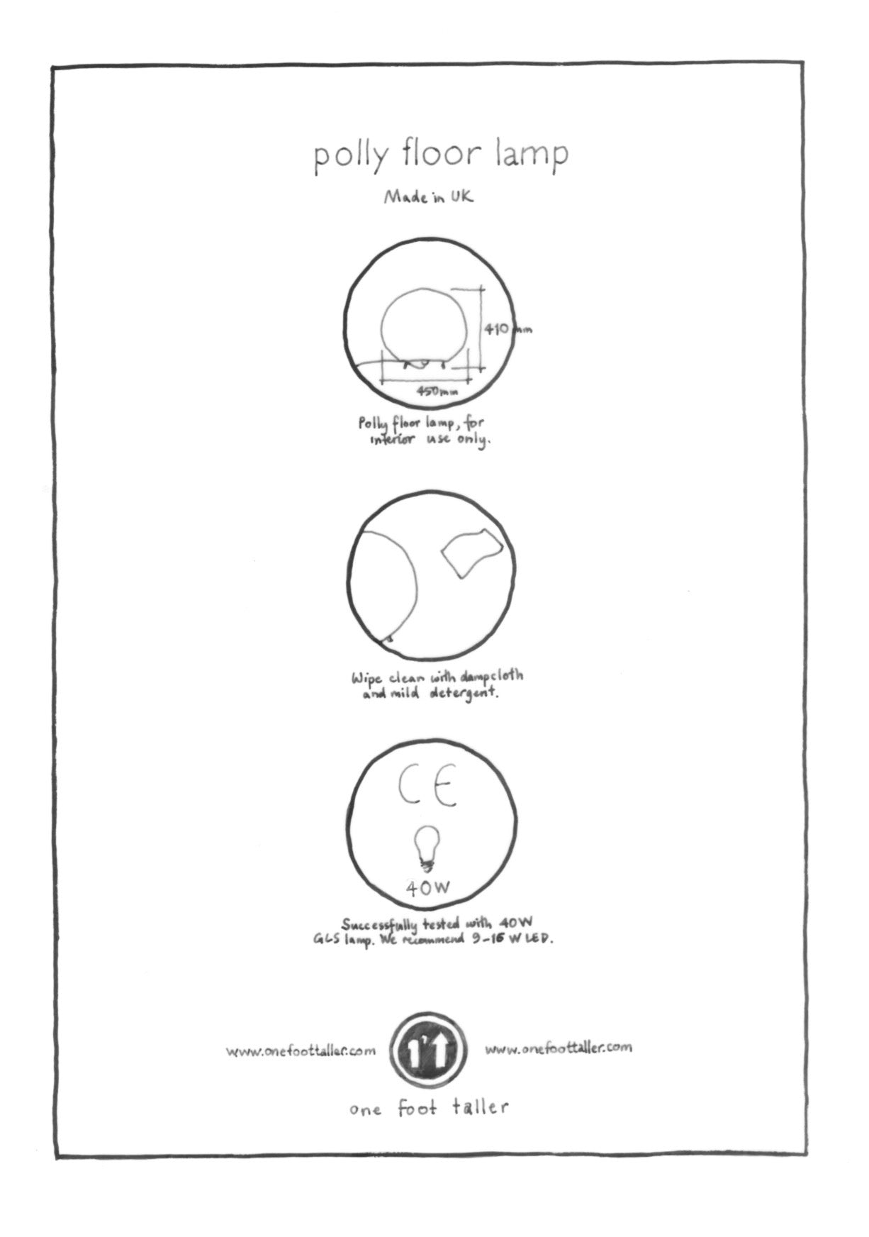 Polly Floor Lamp Instructions